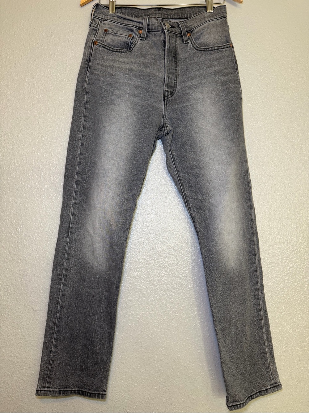 Levi's Grey Washed Slim-Straight Jeans
